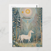De Geheime Eenhoorn van Fluisterende Bossen Briefkaart (Voorkant / Achterkant)
