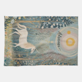 De Geheime Eenhoorn van Fluisterende Bossen Theedoek (Horizontaal)