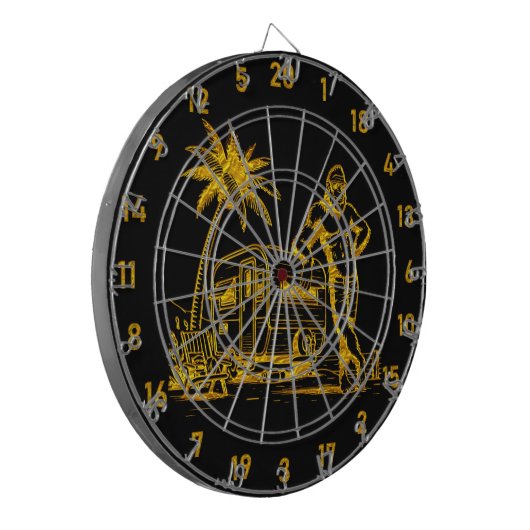 De geheime hobby van Sasquatch onthuld Dartbord (Voorkant Links)