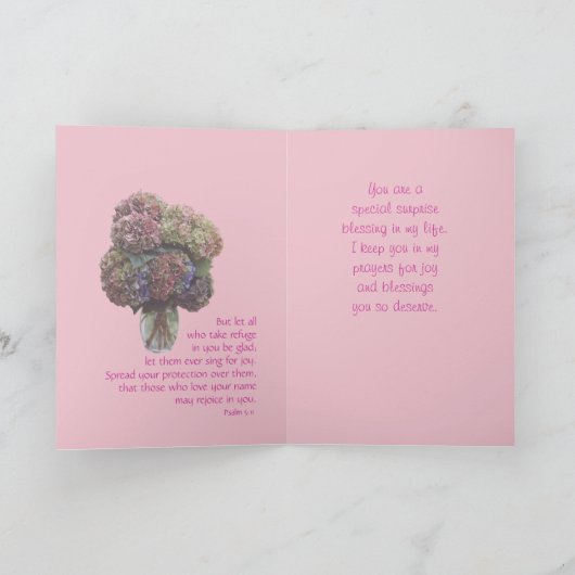 De geheime Hydrangea hortensia card2- van de Bedankkaart (Binnen)