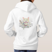 De geheime identiteit van de kat als een superheld hoodie (Achterkant)