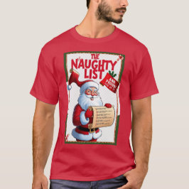 De geheime Santa Naughty-lijst met kerst Funny Sex T-shirt