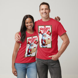 De geheime Santa Naughty-lijst met kerst Funny Sex T-shirt