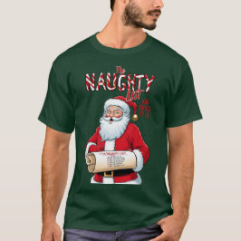 De geheime Santa Naughty-lijst met kerst Funny Sex T-shirt
