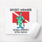 De geheime SCUBA-UITRUSTING Steve van het Lid Muismat (Met muis)