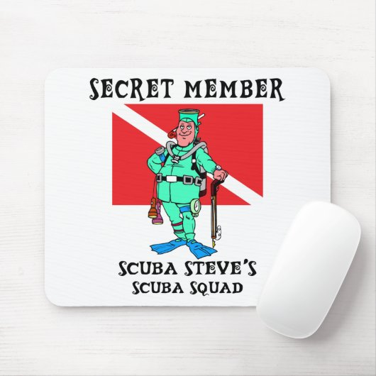 De geheime SCUBA-UITRUSTING Steve van het Lid Muismat (Met muis)