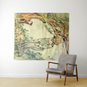 “De geheime tuin” Sprookjeskunst van Charles Robin Wandkleed (In Situ (horizontaal))