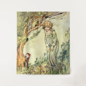 “De geheime tuin” Sprookjeskunst van Charles Robin Wandkleed (Voorkant)