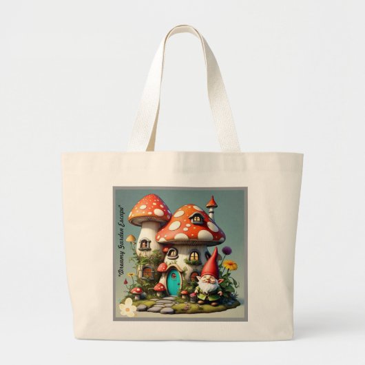 De geheime tuin van Gnome Grote Tote Bag (Voorkant)