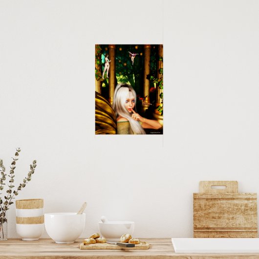 De geheime vliegtempel in de Bossen Poster (Keuken)