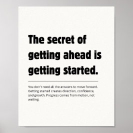 De Geheimen Van Vooruitkomen Quote Poster