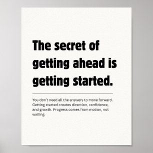 De Geheimen Van Vooruitkomen Quote Poster