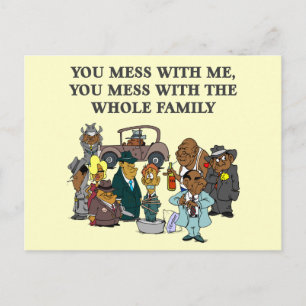 De gehele familie briefkaart