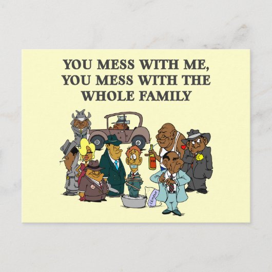 De gehele familie briefkaart (Voorkant)