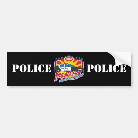De gehele politie bumpersticker (Voorkant)
