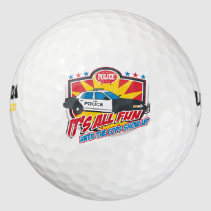 De gehele politie golfballen