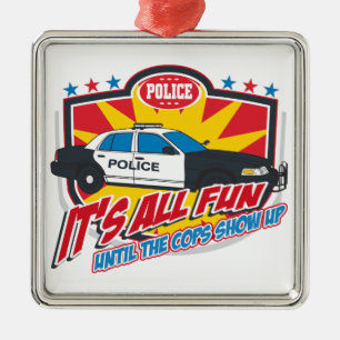 De gehele politie metalen ornament