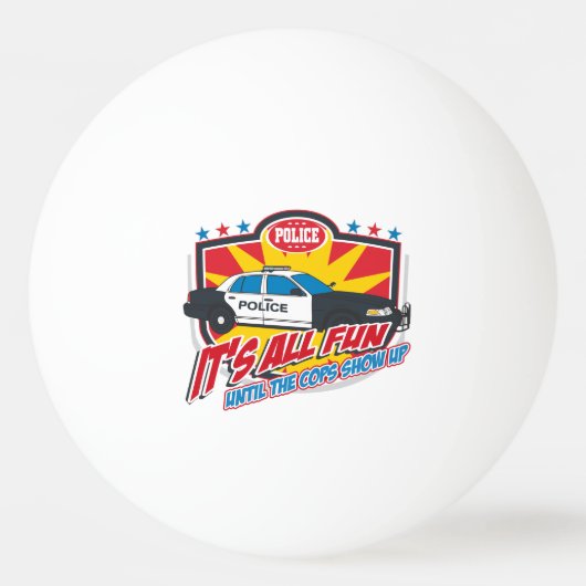 De gehele politie pingpongbal (Achterkant)