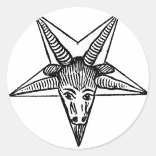 De gehoornde God Ronde Sticker
