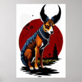 De gehoornde hond | AI Art Poster (Voorkant)