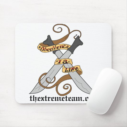 de gehoorzaamheid is het stootkussen van de het muismat (Met muis)