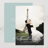 De gehuwde en Vrolijke Kaart van de Foto van de (Voorkant / Achterkant)