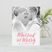 De gehuwde en Vrolijke Rode Kaart van de Foto van (Staand voorkant)