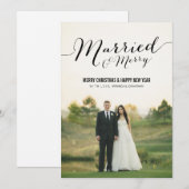 De gehuwde Vlakke Kaarten van de Foto van Kerstmis (Voorkant / Achterkant)