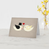 De gehuwde Vogels van de Kanarie Kaart (Gele Bloem)