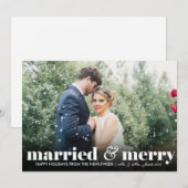 De gehuwde & Vrolijke Huwelijken van | | Kerstmis Feestdagenkaart (Voorkant / Achterkant)