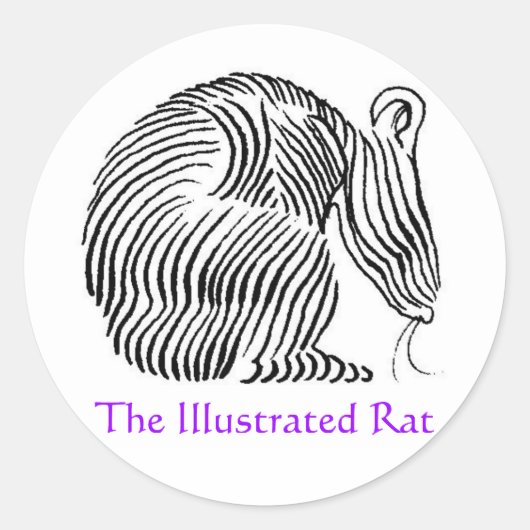 De geïllustreerde Rat logo stickers (Voorkant)