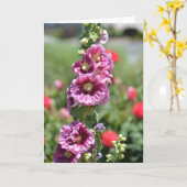 De geïnspireerde Bloemen van de Stokroos Kaart (Gele Bloem)