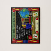 "De geïnspireerde leraar" Jigzaag Puzzle Legpuzzel (Verticaal)