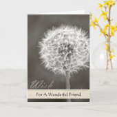 De geïnspireerde Paardebloem van de Wens Kaart (Gele Bloem)