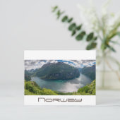 De Geirangerfjord in het witte briefkaart van pano (Staand voorkant)