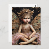 De geïrriteerde kleine Schattige fee Briefkaart (Voorkant / Achterkant)