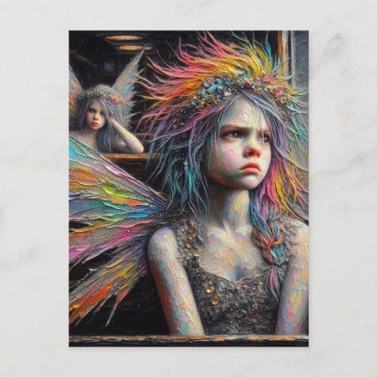 De geïrriteerde kleine Schattige feeën Briefkaart (Voorkant)