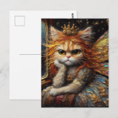 De geïrriteerde kleine Schattige kattenfee Briefkaart (Voorkant / Achterkant)