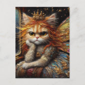De geïrriteerde kleine Schattige kattenfee Briefkaart (Voorkant)