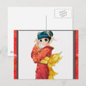 De Geisha van Anime Briefkaart (Voorkant / Achterkant)