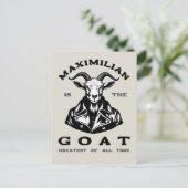 De geit (grootste aller tijden) met Jouw naam Briefkaart (Staand voorkant)