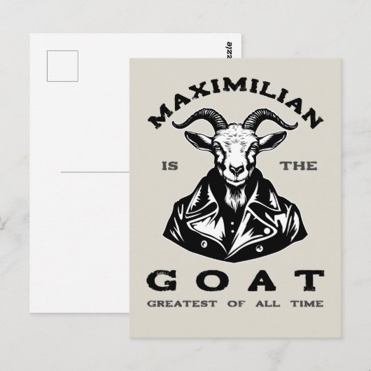 De geit (grootste aller tijden) met Jouw naam Briefkaart (Voorkant / Achterkant)