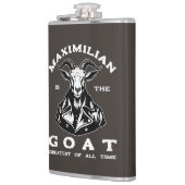 De geit (grootste aller tijden) met Jouw naam Heupfles (Links)