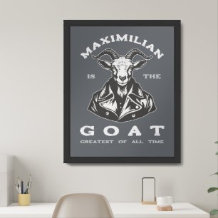 De geit (grootste aller tijden) met Jouw naam Poster