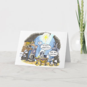 De geit themed Kerstkaart Feestdagen Kaart