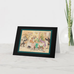 De Geit van juli bij de Lijst van Kerstmis Feestdagen Kaart