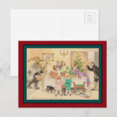 De Geit van juli bij de Lijst van Kerstmis Feestdagenkaart (Voorkant / Achterkant)