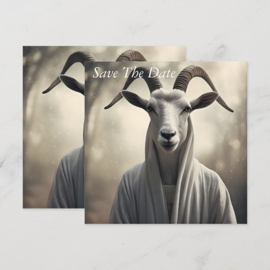 De geitenschaapskooi, save the date (Voorkant / Achterkant)