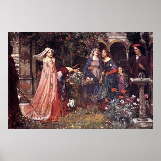 De gekantelde tuin van John William Waterhouse Poster (Voorkant)