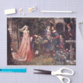 De gekantelde tuin van John William Waterhouse Tissuepapier (Craft)